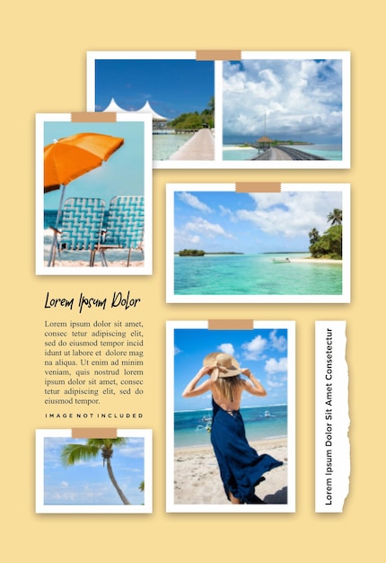 pictures or photos frame collage and digital photo wall template