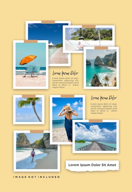 pictures or photos frame collage and digital photo wall template