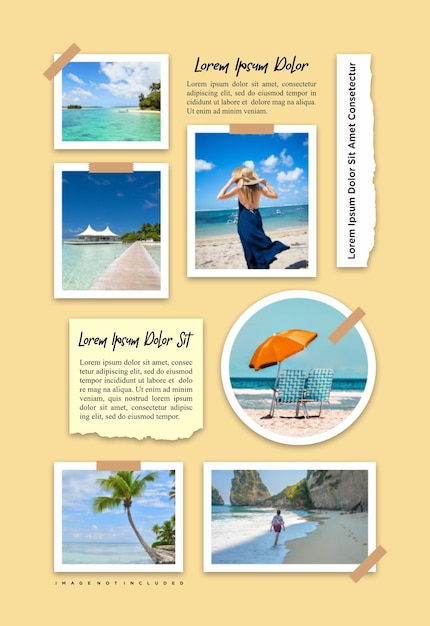 pictures or photos frame collage and digital photo wall template