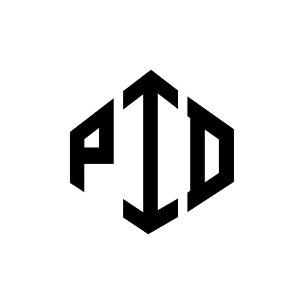 Дизайн логотипа с буквой PID с формой многоугольника PID многоугольный и кубический дизайн логотипа PID шестиугольный векторный шаблон логотипа белые и черные цвета PID монограмма бизнес и логотип недвижимости