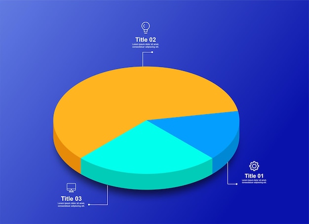 원형 차트, 3d 다이어그램 템플릿