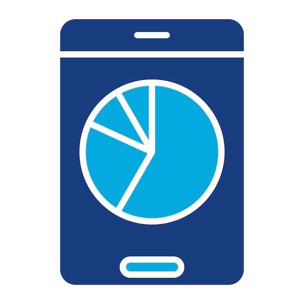 Vector pie chart duotone illustration