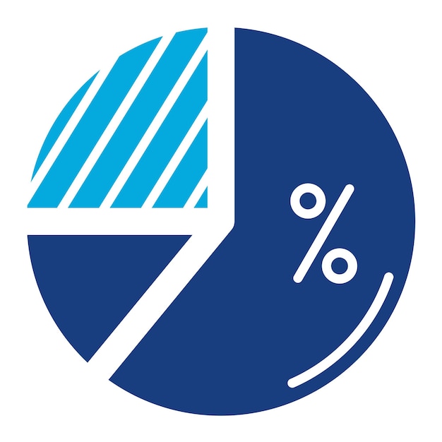 Pie Chart Duotone Illustration