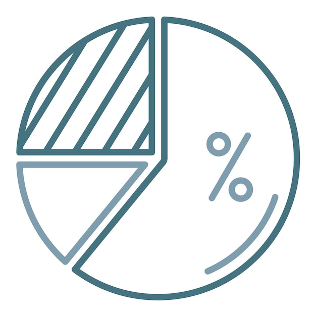 Pie Chart Flat Illustration