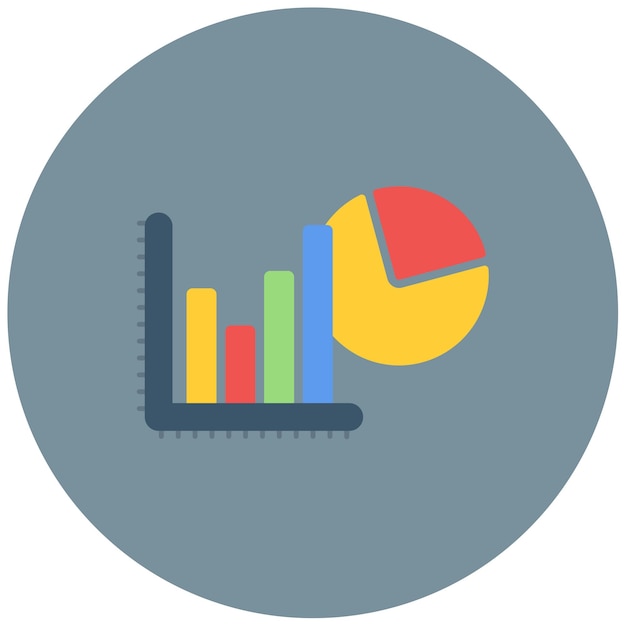 Vector pie chart flat illustration