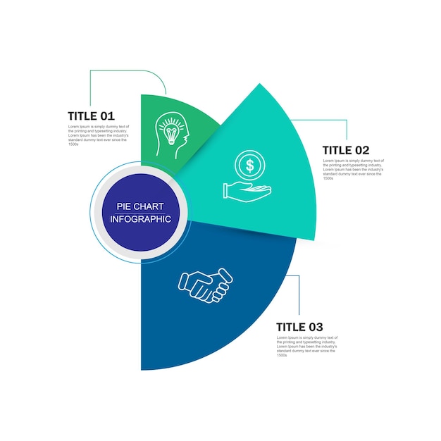 Pie Chart Infographic with 3 step