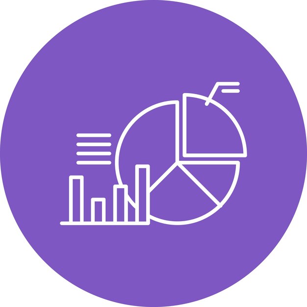 Vector pie chart vector illustration style