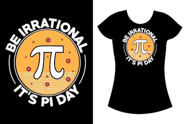 Pie day retro vintage typography tshirt design