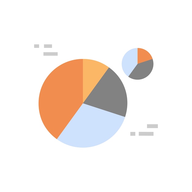 Pie Diagram Icon Colorful Financial Business Chart 