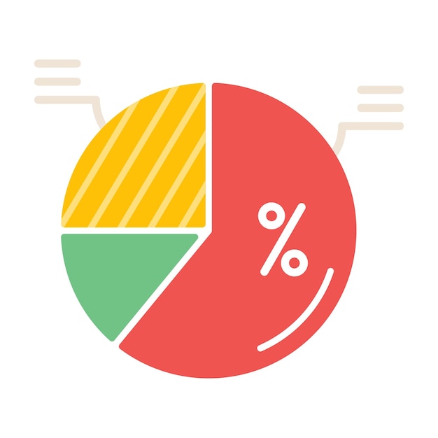 Vector pie flat illustration