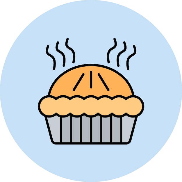 Pie Flat Illustration