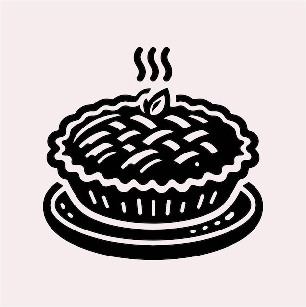 pie icon silhouette vector on white background