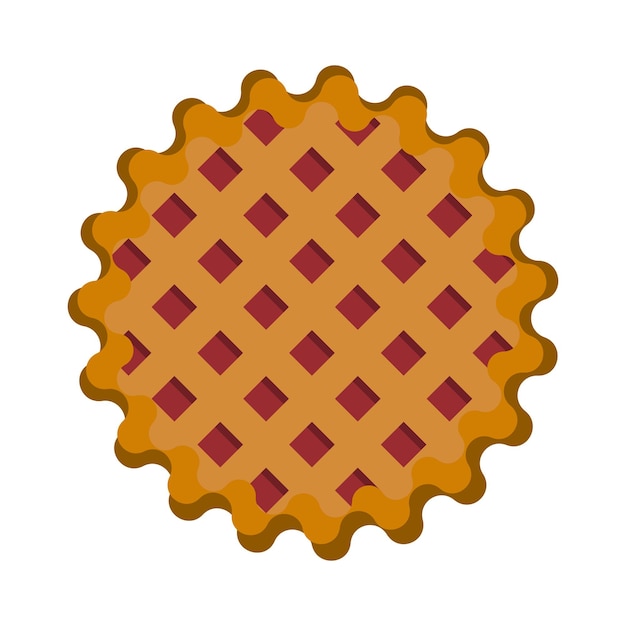 Vector pie line icon cake charlotte oven filling dough cupcake food baking apples oven grandma flour cherry vector icon for business and advertising