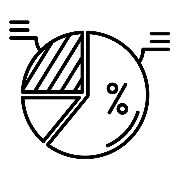 Vettore illustrazione della linea della torta