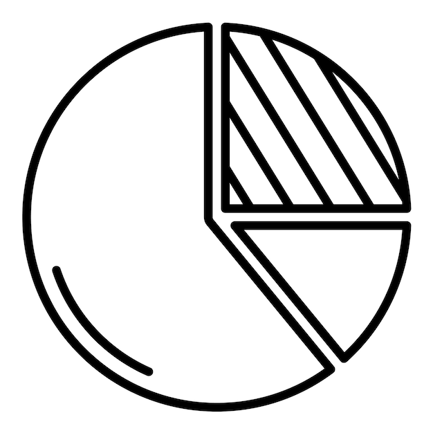 Pie Of Pie Lijn Illustratie