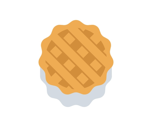 Pie Vector Isolated Emoticon Pie Icon