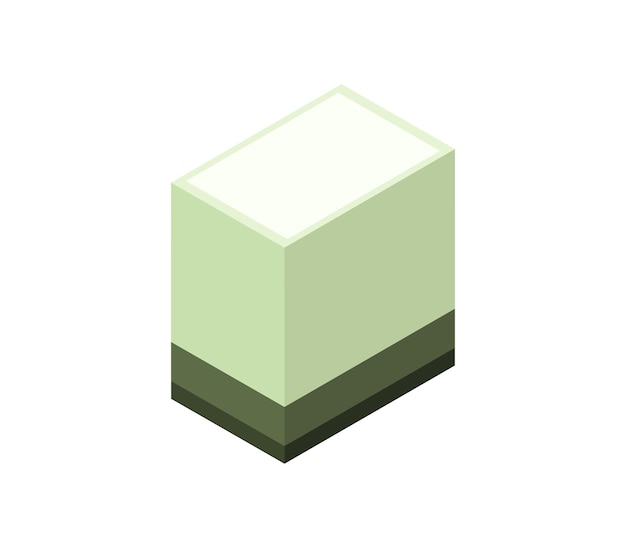 Piece of avocado isometric