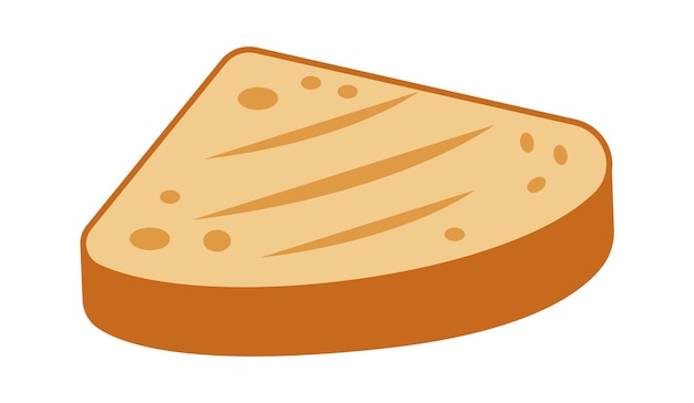 Piece of bread food icon vector illustration