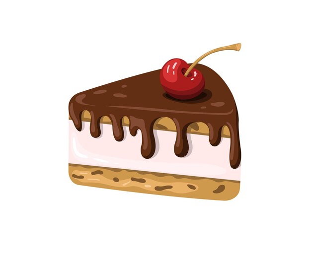 A piece of cake Vector illustration in flat style