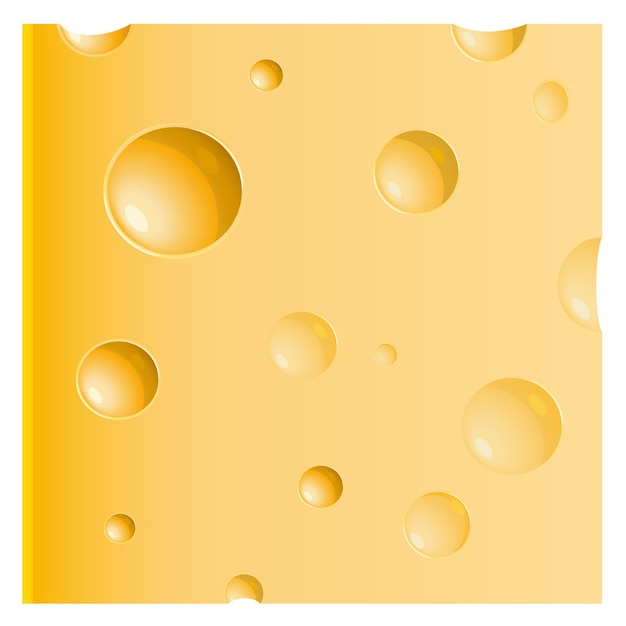 Piece of cheese over white