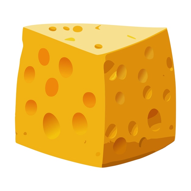 Vector piece of cheese