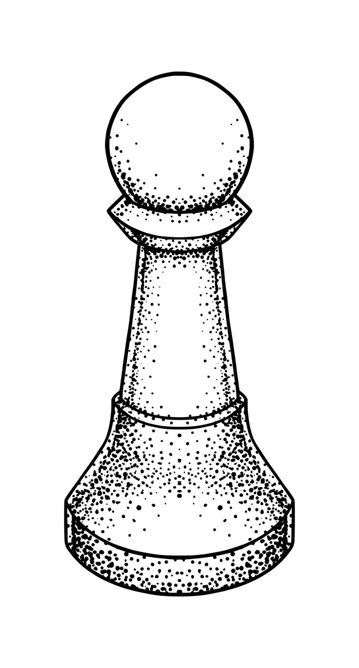 Vector piece of chess hand drawn illustration