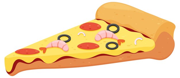 A piece of pizza isolated