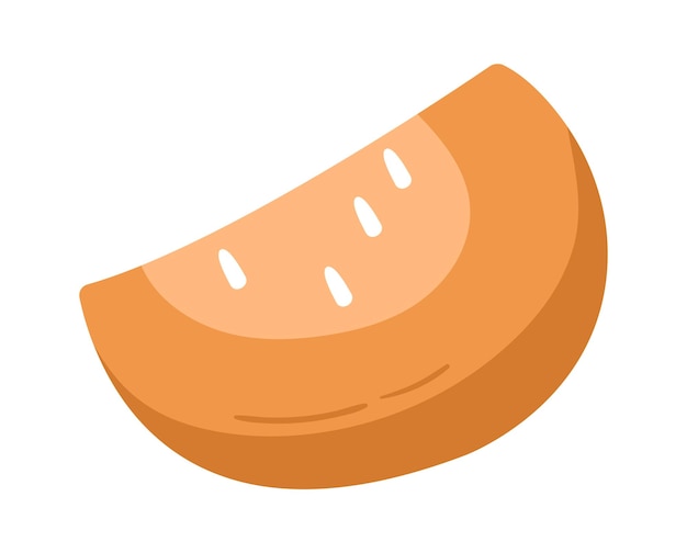 Piece of pumpkin icon Vector illustration