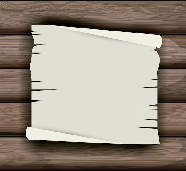 Piece of vintage and blank paper icon