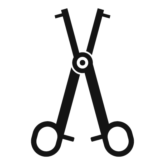 Piercing scissors icon Simple illustration of piercing scissors vector icon for web design isolated on white background