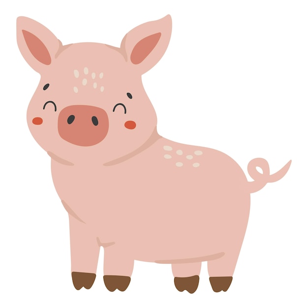 pig animal birthday watercolor illustration baby pig animal illustration