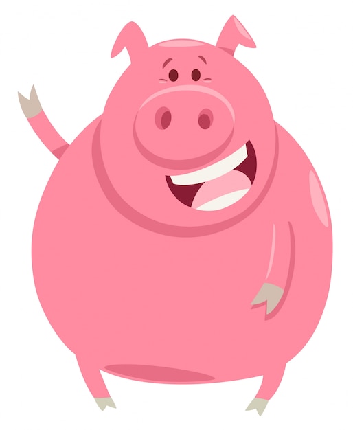 돼지 동물 캐릭터 만화 일러스트 레이션