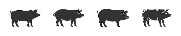 Pig animal icon Vector illustration