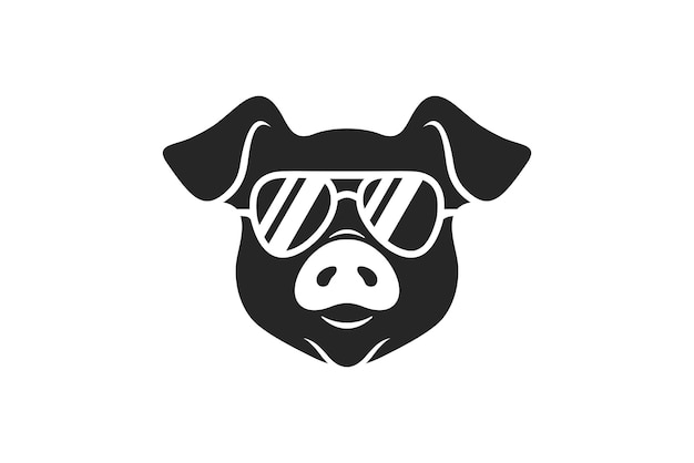 벡터 돼지 바베큐 로고 디자인 바베큐 바베큐 바베큐 및 그릴 로고 디자인 템플릿