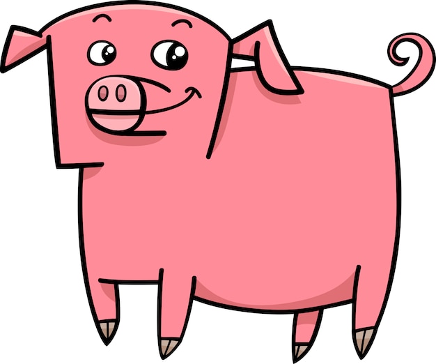 pig farm animal cartoon