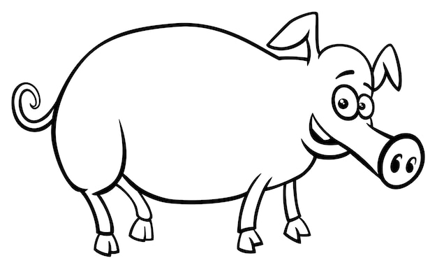 good grades clipart black and white pig