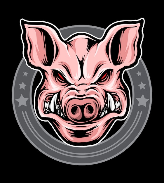 Vector pig head logo