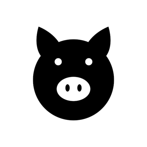 Векторная иллюстрация значка свиньи