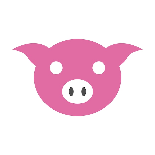 Pig logo icon design illustration