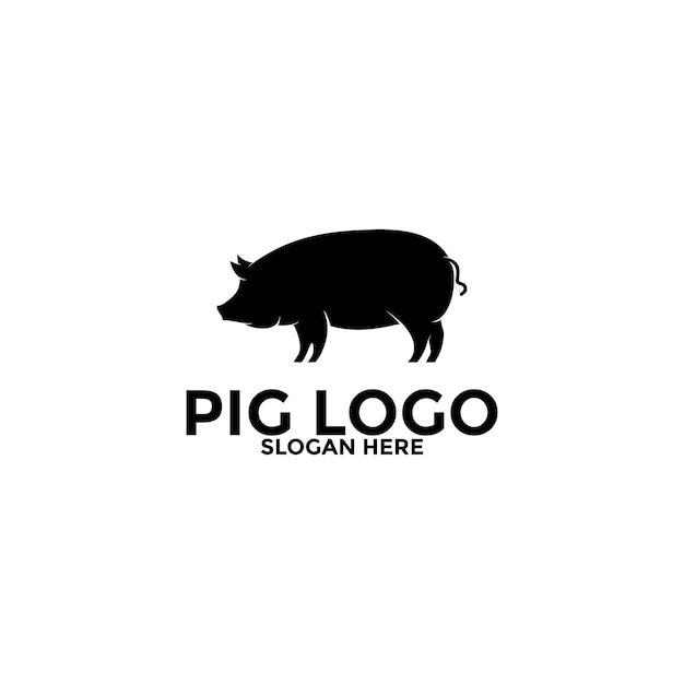 Pig logo icon design template vectorPork Pig logo design