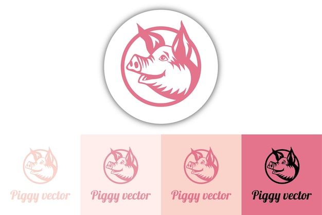 Vector pig logo