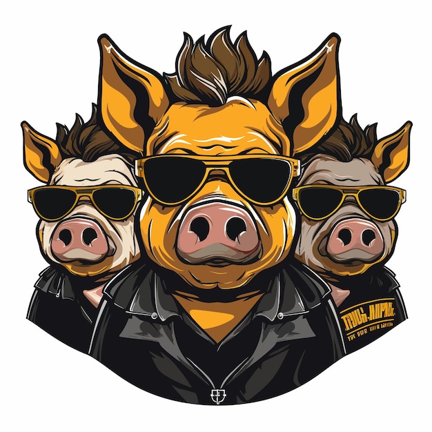 pig mascot logo