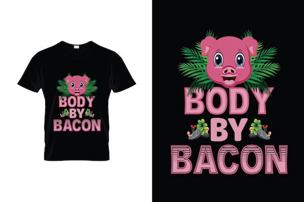 Pig Tshirt Design or Pig poster Design or Pig illustration
