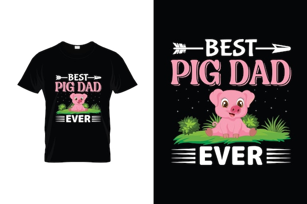 Pig Tshirt Design or Pig poster Design or Pig illustration