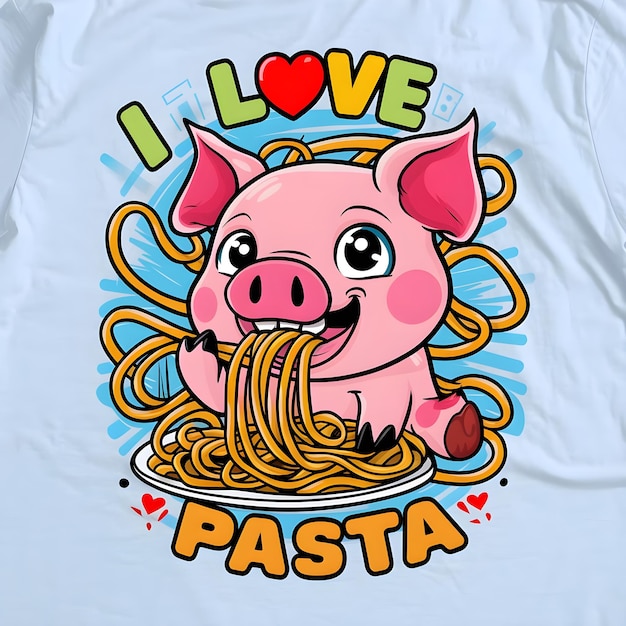 Vector pig tshirt design