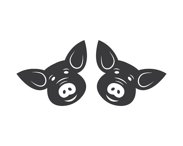 Pig vector icon illustration design