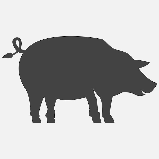 Vector pig vector icon isolated on white background