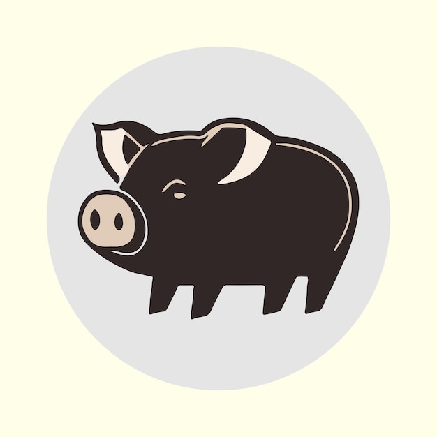 Викторная иллюстрация свиней
