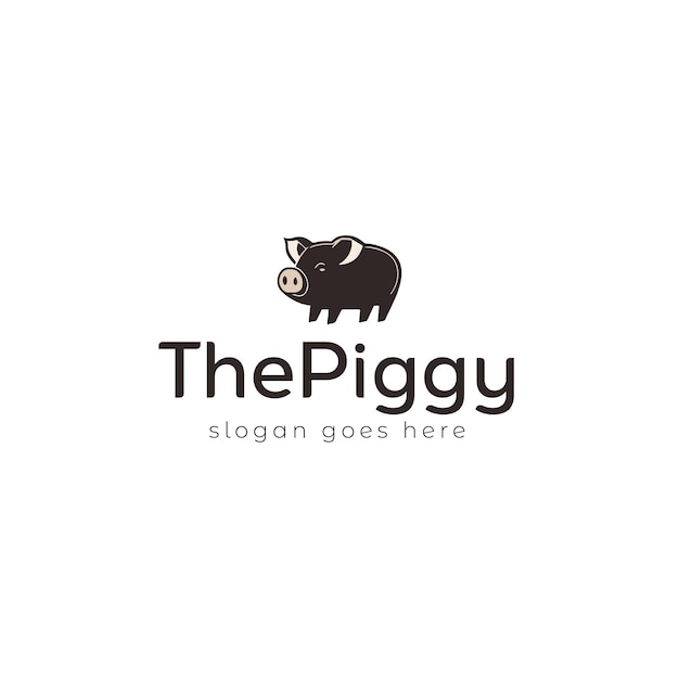 Progettazione del logo pig vector