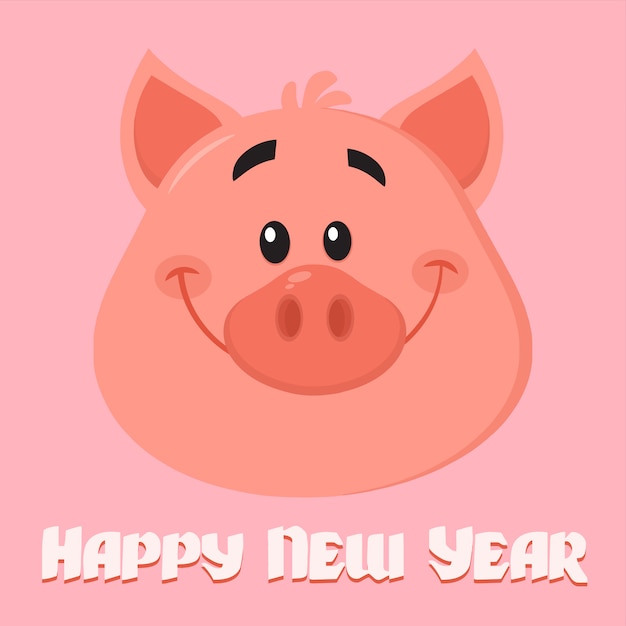 Pig anno greeting card